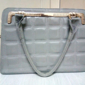 bolso charol gris