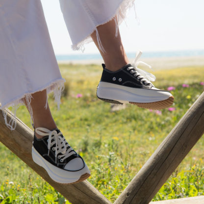 zapatillas negras para mujer