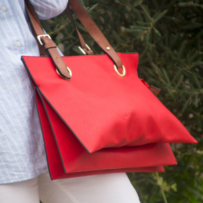 bolso rojo mujer