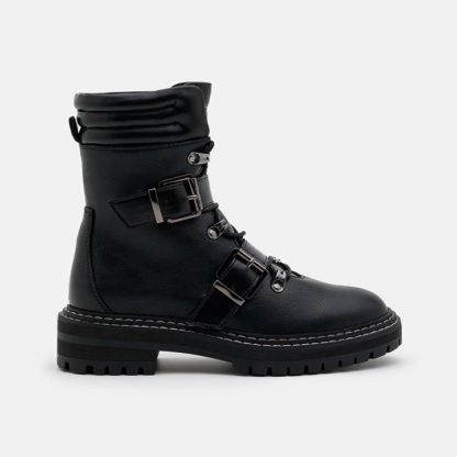 botas militares negras para mujer