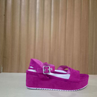 sandalias plataforma fucsia