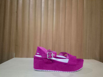 sandalias plataforma fucsia