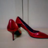 zapatos tacon rojo charol