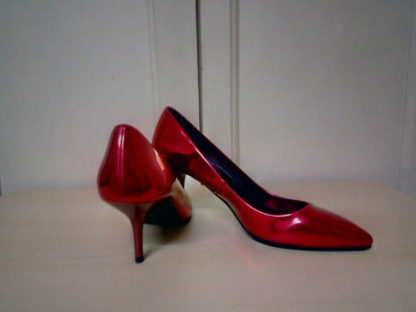 zapatos tacon rojo charol