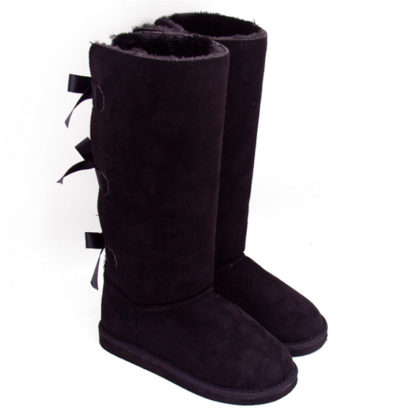 botas planas para mujer color negro