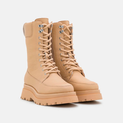 botas militares para mujer color beige