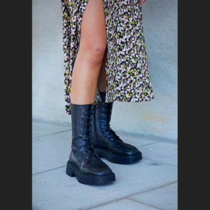 botas militares con cremalleras