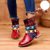 botines con correas adorno