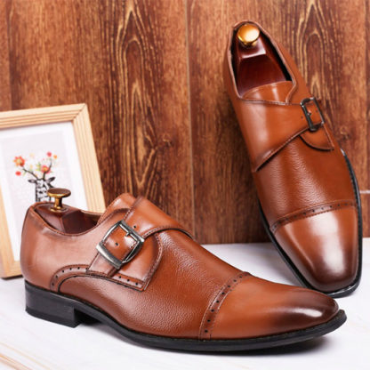 zapatos de vestir marrones para hombre