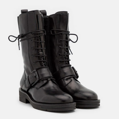 botas militares para mujer con cordones