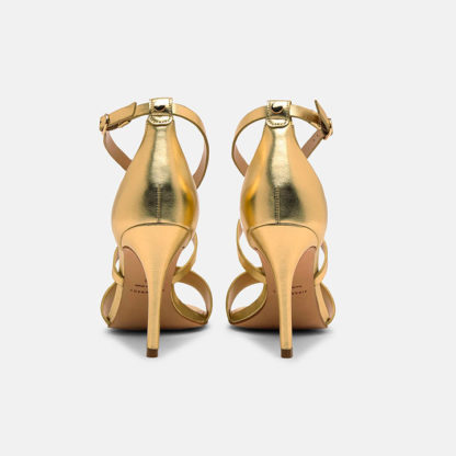 sandalias doradas para mujer