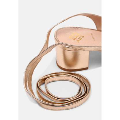 sandalias doradas para mujer cinta ajustable