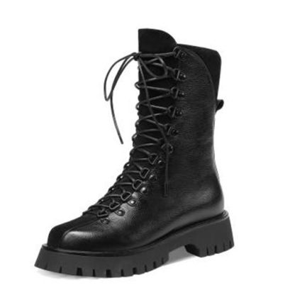 botas militares para mujer con cordones