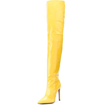 botas mosqueteras para mujer color amarillo
