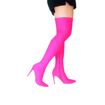 botas mosqueteras para mujer color fucsia