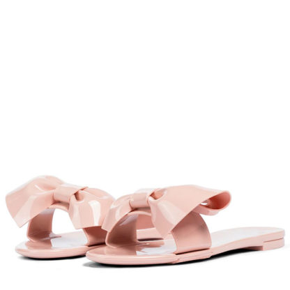 sandalias planas para mujer color rosa palido