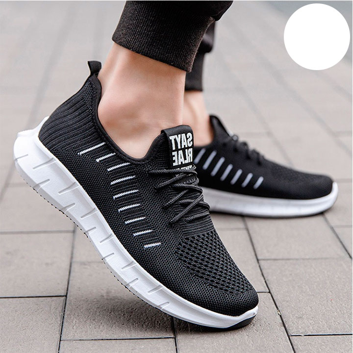 Zapatillas hombre negras suela blanca online